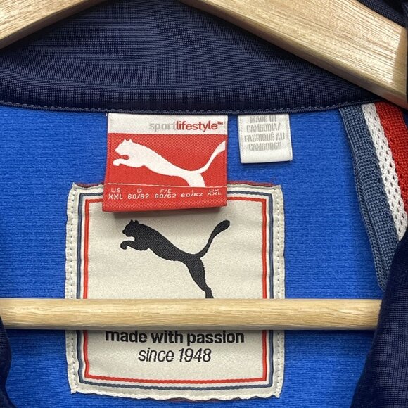 Vintage Y2K Puma SportLifestyle Full-Zip Track Jacket XXL Blue/White/Navy - Picture 3 of 6